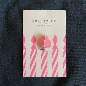 Kate Spade ♠️ Pink & Gold Spade Enamel Pin